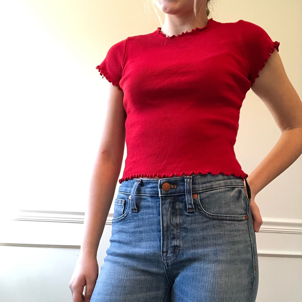 Ruffle Sleeved Top